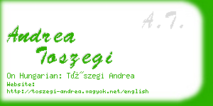 andrea toszegi business card
